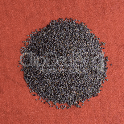 Circle of poppy seeds