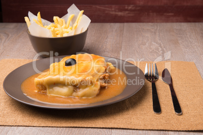 Francesinha and french fries