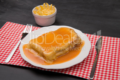 Francesinha and french fries