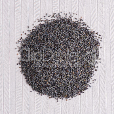 Circle of poppy seeds