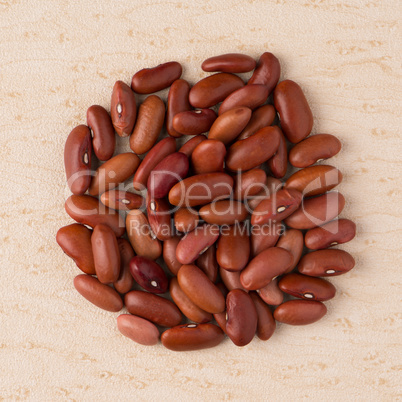 Circle of red beans Circle of red beans