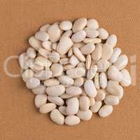 Circle of white beans