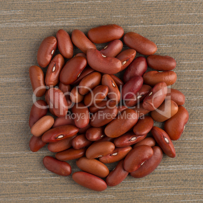 Circle of red beans Circle of red beans