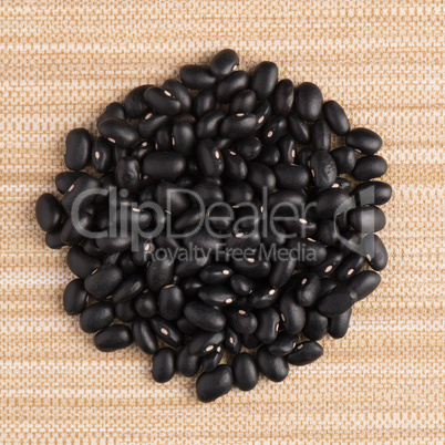 Circle of black beans