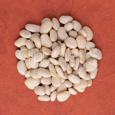 Circle of white beans