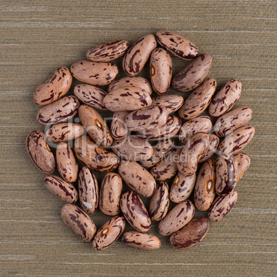 Circle of pinto beans