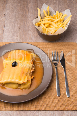 Francesinha and french fries