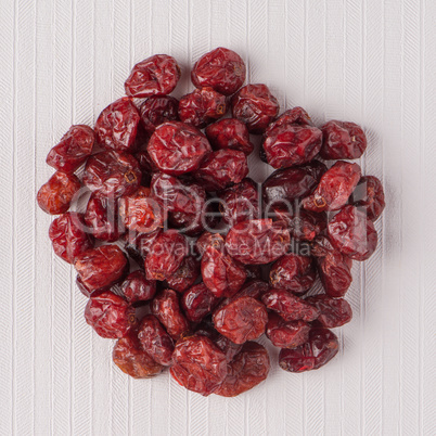 Circle of dried cranberries