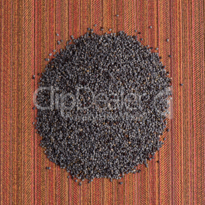 Circle of poppy seeds