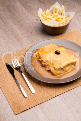 Francesinha and french fries