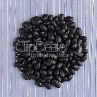 Circle of black beans