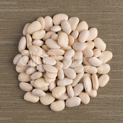 Circle of white beans Circle of white beans