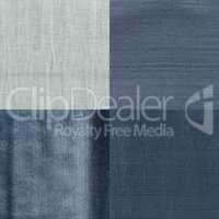 Set of blue fabric samples