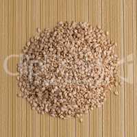 Circle of sesame seeds