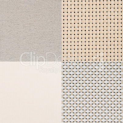 Set of beige vinyl samples