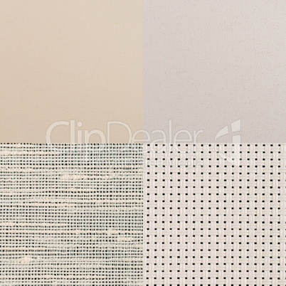 Set of beige vinyl samples