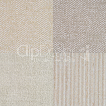 Set of beige vinyl samples