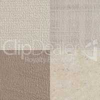 Set of beige vinyl samples