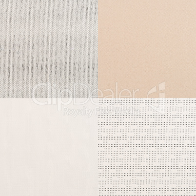 Set of beige vinyl samples