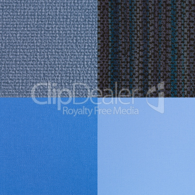 Set of blue vinyl samples
