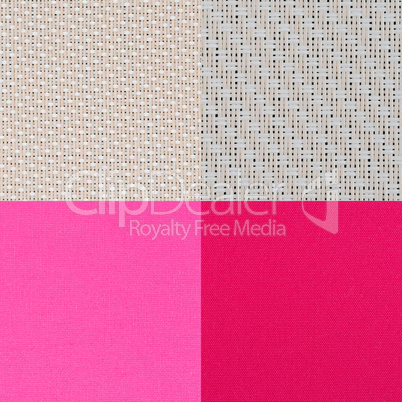 Set of pink vinyl samples