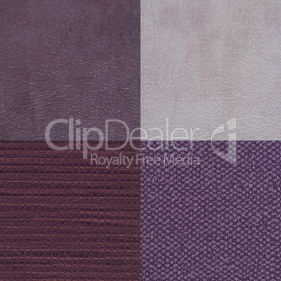 Set of purple vinyl samples