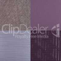 Set of purple vinyl samples