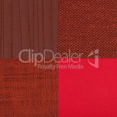 Set of red vinyl samples