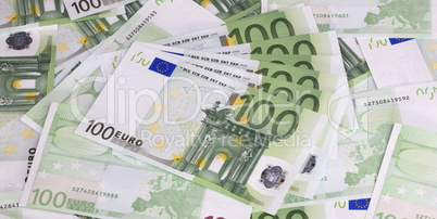 europe euros banknote of hundreds