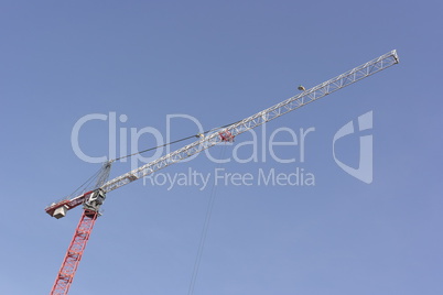 Crane Tower on Sky Background