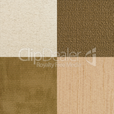 Set of brown vinyl samples