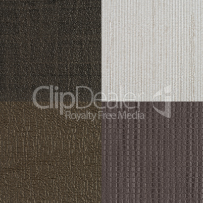 Set of brown vinyl samples