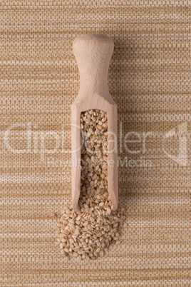 Circle of sesame seeds