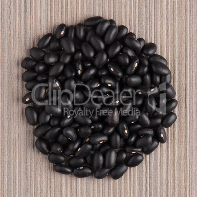 Circle of black beans