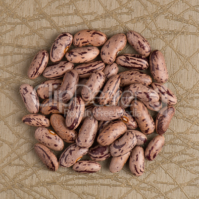 Circle of pinto beans