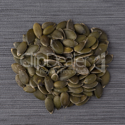 Circle of pumpkin seeds