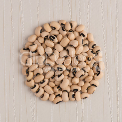 Circle of white beans