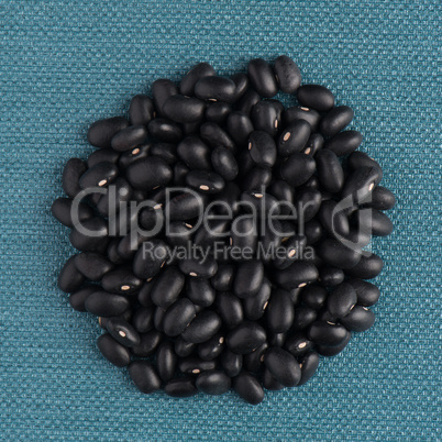 Circle of black beans