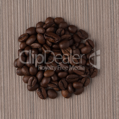 Circle of coffee