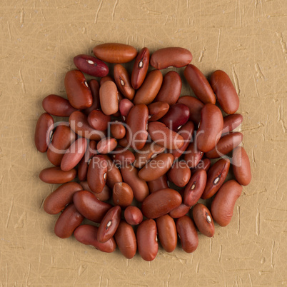 Circle of red beans Circle of red beans