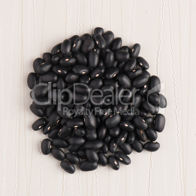 Circle of black beans