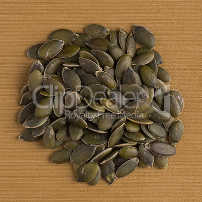 Circle of pumpkin seeds