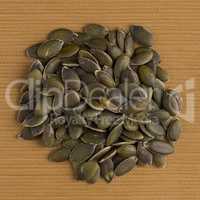 Circle of pumpkin seeds