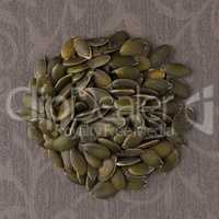 Circle of pumpkin seeds