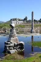 Säule des Artemis-Tempels in Selcuk, Türkei