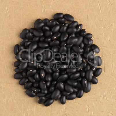 Circle of black beans