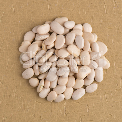 Circle of white beans Circle of white beans