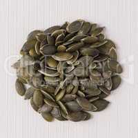 Circle of pumpkin seeds