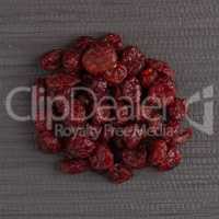 Circle of dried cranberries