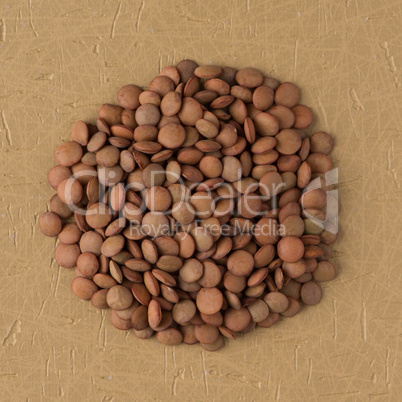 Circle of lentils